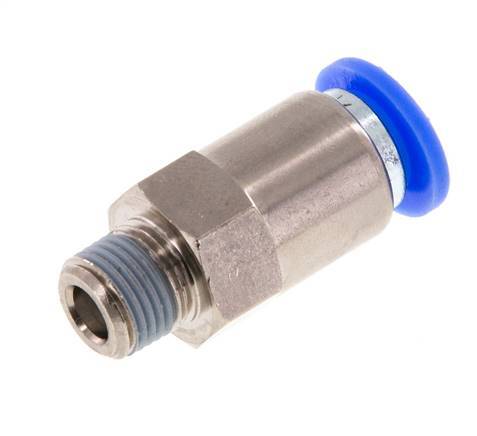 Clapet anti-retour à pousser 8mm et R1/8'' mâle en laiton/PBT 0.2-10bar (3-145psi) Filetage-Tuyau