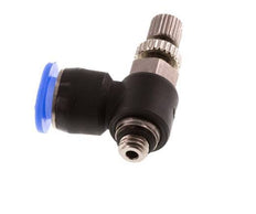 Coude de sortie de compteur du silencieux Flow Control 6 mm - M5 laiton/PBT