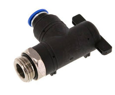 vanne à bille coudée à 2 voies 10 mm - G1/2'' plastique/laiton