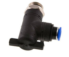 vanne à bille coudée à 2 voies 10 mm - G1/2'' plastique/laiton
