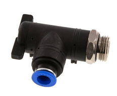 vanne à bille coudée à 2 voies 10 mm - G1/2'' plastique/laiton