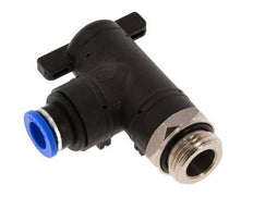 vanne à bille coudée à 2 voies 10 mm - G1/2'' plastique/laiton