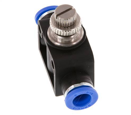 Silencieux de contrôle du débit droit 8 mm laiton/PA 66