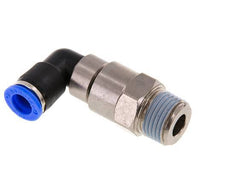 coude 10mm & R1/2'' Joint rapide pivotant Filets mâles Push-In Laiton nickele/PBT NBR Rotatif