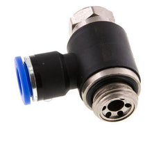 Coude de sortie du compteur du silencieux de contrôle du débit 10 mm - G3/8'' Laiton/PA 66 Vis à fente