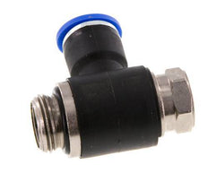 Coude de sortie du compteur du silencieux de contrôle du débit 10 mm - G3/8'' Laiton/PA 66 Vis à fente