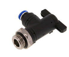 vanne à bille coudée à 2 voies 6 mm - G3/8'' plastique/laiton