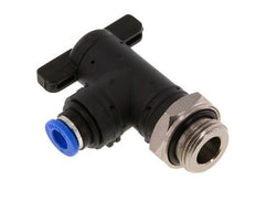 vanne à bille coudée à 2 voies 6 mm - G3/8'' plastique/laiton