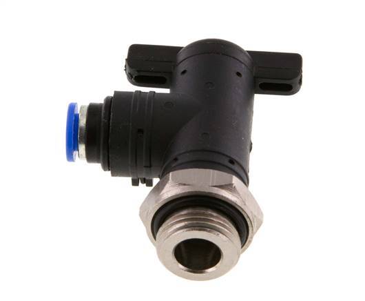 vanne à bille coudée à 2 voies 6 mm - G3/8'' plastique/laiton