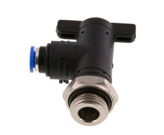 vanne à bille coudée à 2 voies 6 mm - G3/8'' plastique/laiton