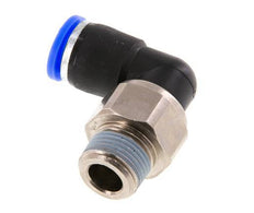 coude 10mm & R3/8'' Joint pivotant Filets mâles à enfoncer Laiton nickele/PBT NBR Rotatif