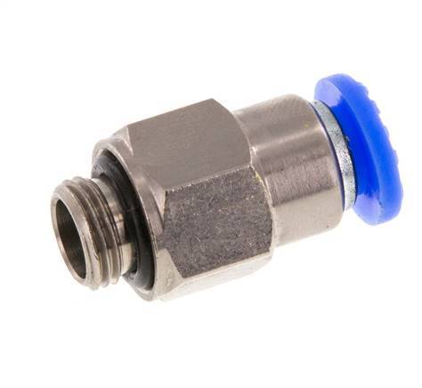Raccord à Enfoncer 6mm et G1/8'' Mâle Autobloquant en Laiton/PBT 0-10bar (0-145psi) [2 pièces].