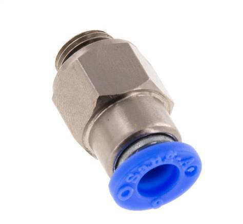 Raccord à Enfoncer 6mm et G1/8'' Mâle Autobloquant en Laiton/PBT 0-10bar (0-145psi) [2 pièces].