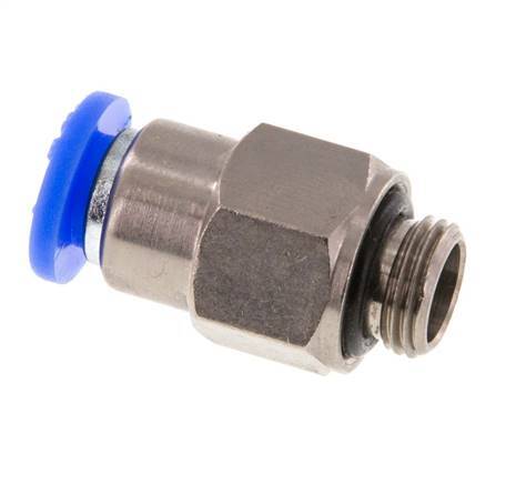 Raccord à Enfoncer 6mm et G1/8'' Mâle Autobloquant en Laiton/PBT 0-10bar (0-145psi) [2 pièces].