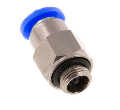 Raccord à Enfoncer 6mm et G1/8'' Mâle Autobloquant en Laiton/PBT 0-10bar (0-145psi) [2 pièces].