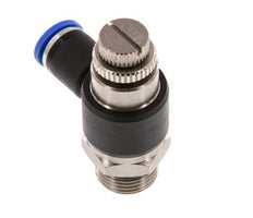 Coude de sortie du compteur du silencieux Flow Control 8 mm - G3/8'' laiton/PA 66