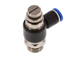 Coude de sortie du compteur du silencieux Flow Control 8 mm - G3/8'' laiton/PA 66