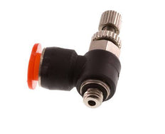 Coude d'entrée pour silencieux 6 mm - M5 laiton/PBT