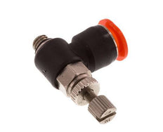 Coude d'entrée pour silencieux 6 mm - M5 laiton/PBT