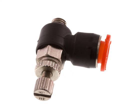 Coude d'entrée pour silencieux 6 mm - M5 laiton/PBT