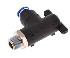 robinet à bille coudé à 2 voies 10 mm - R3/8'' Plastique/laiton