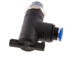 robinet à bille coudé à 2 voies 10 mm - R3/8'' Plastique/laiton