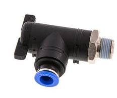 robinet à bille coudé à 2 voies 10 mm - R3/8'' Plastique/laiton