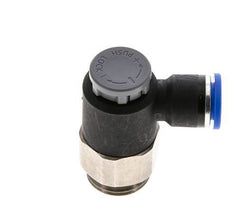 Flow Control Valve Meter-Out Elbow 10 mm - G1/2'' Brass/PA 66 Locknut