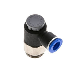 Flow Control Valve Meter-Out Elbow 10 mm - G1/2'' Brass/PA 66 Locknut