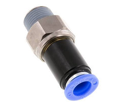 10mm & R3/8'' Joint articulé Filetages mâles à enfoncer Laiton nickelé/PBT NBR Rotatif