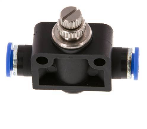 Silencieux de contrôle du débit droit 6 mm laiton/PA 66