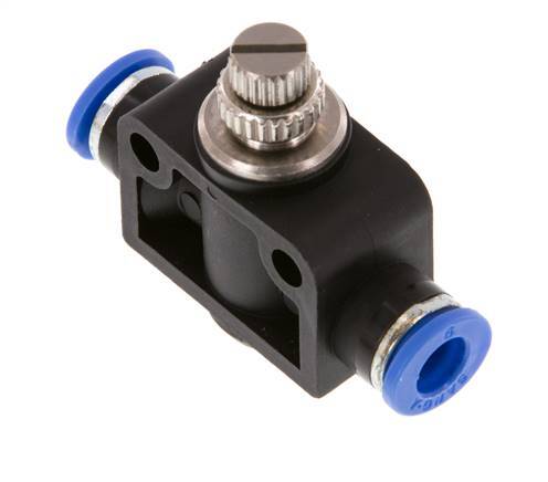 Silencieux de contrôle du débit droit 6 mm laiton/PA 66