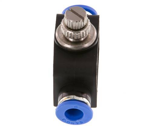 Silencieux de contrôle du débit droit 6 mm laiton/PA 66