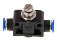 Silencieux de contrôle du débit droit 6 mm laiton/PA 66