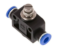 Silencieux de contrôle du débit droit 6 mm laiton/PA 66