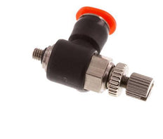 Coude d'entrée du silencieux Flow Control 4 mm - M3 Laiton/PBT