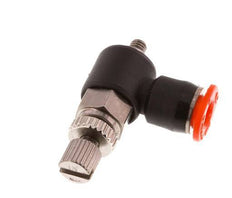 Coude d'entrée du silencieux Flow Control 4 mm - M3 Laiton/PBT