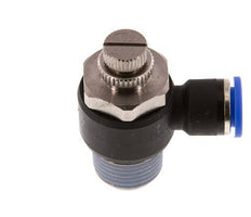 Coude de sortie du compteur du silencieux Flow Control 10 mm - R1/2'' Brass/PA 66