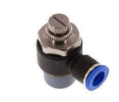 Coude de sortie du compteur du silencieux Flow Control 10 mm - R1/2'' Brass/PA 66