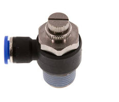 Coude de sortie du compteur du silencieux Flow Control 10 mm - R1/2'' Brass/PA 66