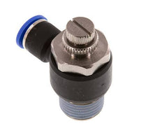 Coude de sortie du compteur du silencieux Flow Control 10 mm - R1/2'' Brass/PA 66
