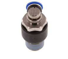 Coude de sortie du compteur du silencieux Flow Control 10 mm - R1/2'' Brass/PA 66
