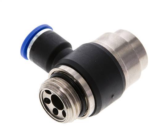 Flow Control Silencer Meter-Out Elbow 10 mm - G1/2'' Brass/PA 66 Slotted Screw
