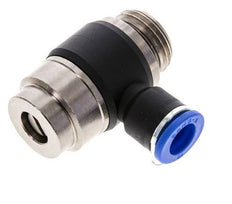 Coude de sortie du compteur du silencieux de contrôle du débit 10 mm - G1/2'' Laiton/PA 66 Vis fendue