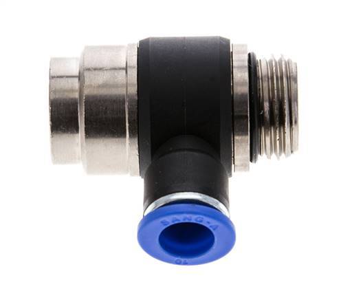 Coude de sortie du compteur du silencieux de contrôle du débit 10 mm - G1/2'' Laiton/PA 66 Vis fendue