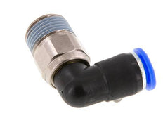 coude 8mm & R3/8'' Joint pivotant Filets mâles à enfoncer Laiton nickele/PBT NBR Rotatif