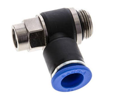 Flow Control Silencer Meter-Out Elbow 12 mm - G3/8'' Brass/PA 66 Slotted Screw