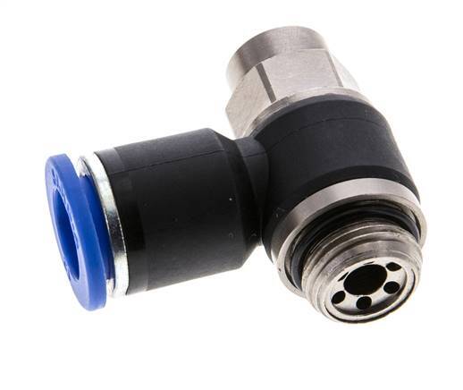 Flow Control Silencer Meter-Out Elbow 12 mm - G3/8'' Brass/PA 66 Slotted Screw