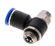 Flow Control Silencer Meter-Out Elbow 12 mm - G3/8'' Brass/PA 66 Slotted Screw