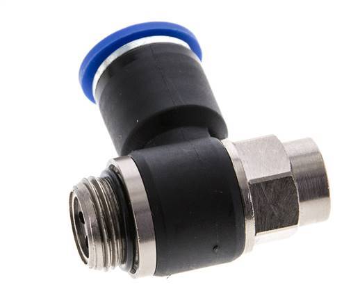 Flow Control Silencer Meter-Out Elbow 12 mm - G3/8'' Brass/PA 66 Slotted Screw
